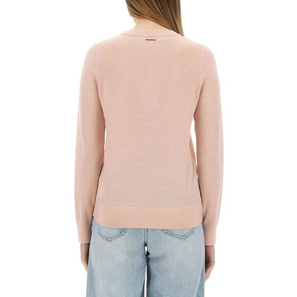 MICHAEL MICHAEL KORS Women's Crew Neck Long Sleeve Knit Sweater with Cuff